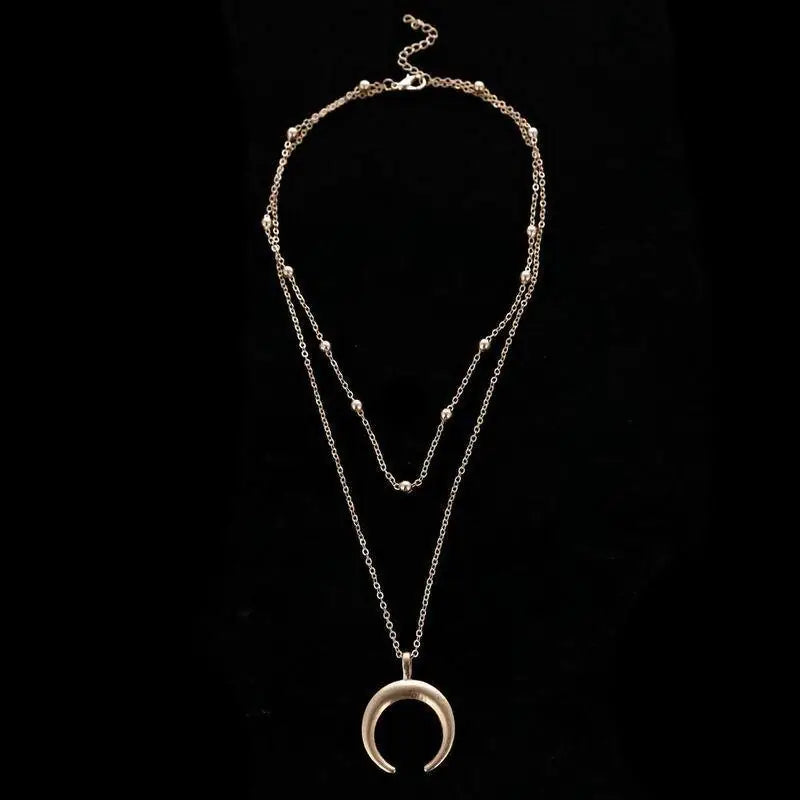 Double Horn Necklace