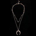 Double Horn Necklace